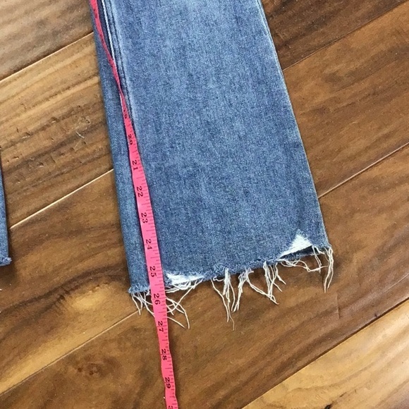 PAIGE Women's Size 28 Colette Crop Flare Distressed Hem Jeans Color Mel - Picture 9 of 12